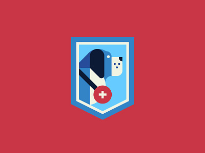 St. Bernard abstract badge branding crest dog icon identity logo saint bernard st. bernard