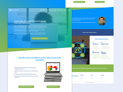 LearnSafe.com homepage landing page ui uidesign uxdesign web website