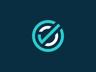 S + ✓ branding checkmark icon identity letter line logo logomark mark s