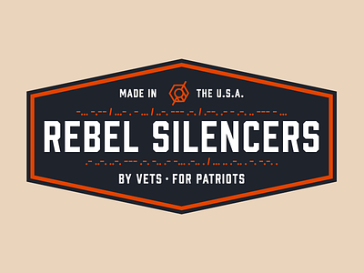Rebel Silencers Badge badge branding bullet gun icon identity logo mark round shape silencer texas