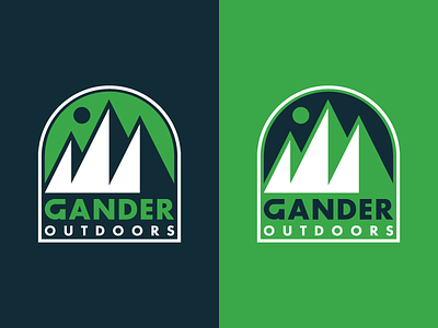 Gander Outdoors badge branding gander gander outdoors icon iconography icons identity logo moon mountain outdoors