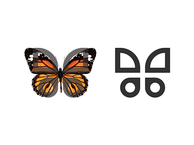 Butterfly animal butterfly line logo simple symbol
