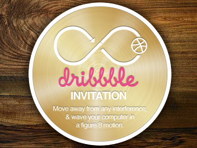 Dribbble Invite (take two) badge compass computer dribbble dribbble invite figure 8 figure eight icon interference invite iphone macbook