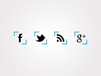 Social Icons blue facebook google google plus gplus icons rss social twitter