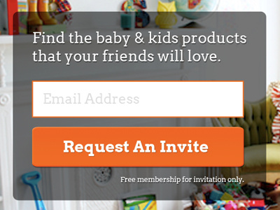 Request An Invite baby invitation kids login membership orange register startup toddler