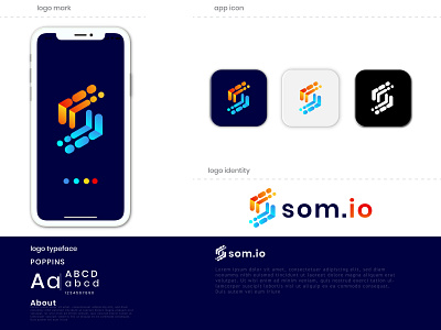 som.io logo design || S letter logo design