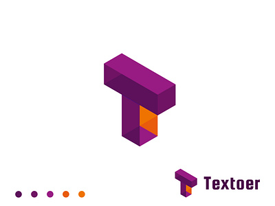 Textoer logo design  T Letter logo Concept