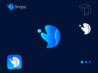 Drops logo design brand branding creativelogo design icon illustrator logo logo design logoconcept logocreation logodesigner logodesigns logoideas logomaker logoshift logotipos minimal modern logo water drop and letter d logo water drop logo hd