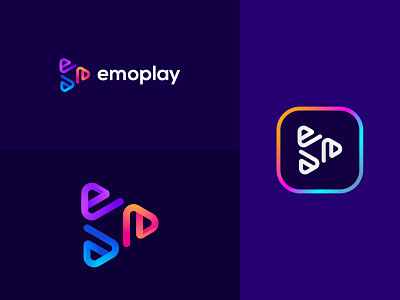 E Play Button Logo abstract alphabet app arrow audio background business button cinema colorful company concept creative delivery design e letter logo play start