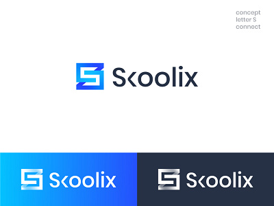 Skoolix - Logo Design ( Letter S + connect )