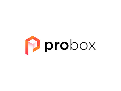 probox - P + 3d Box Logo Design app logo brand branding creativelogo gradient logo icon illustration illustrator logo logo design logocreation modern logo p box logo p logo