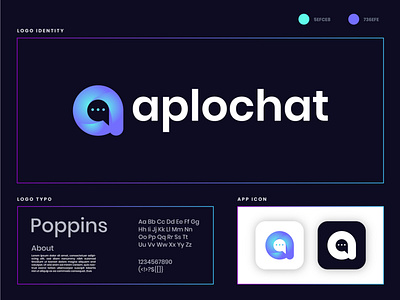 aplochat - a + chat brand branding design icon illustration logo logo design logo design typography modern logo ui ux vector