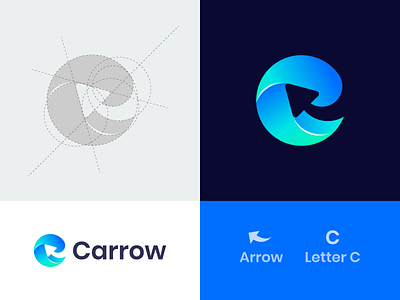 Carrow arrow brand branding c letter creativelogo design icon logo logo design logocreation logodesigns logotype mark modern logo monogram negative space sketch symbol tech logo vector