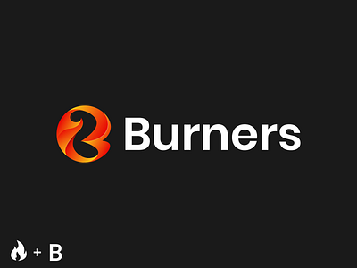 Burners - B + Fire app logo b behance brand identity branding crypto design dribble hot icon logo logo design logo maker minimal logo design minimalist design modern logo simple logo startup logo tech technology technology