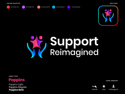 Support Reimagined - modern logo