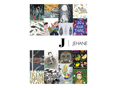 Jehane Ltd Illustration Portfolio Design branding design layout porfoliodesign typogaphy