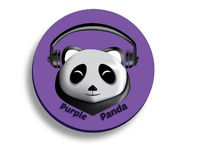 Purple Panda Music App Logo app art branding design graphic design icon illustration illustrator logo vector