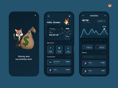 Finance App app design figma finance mobile typography ui ux