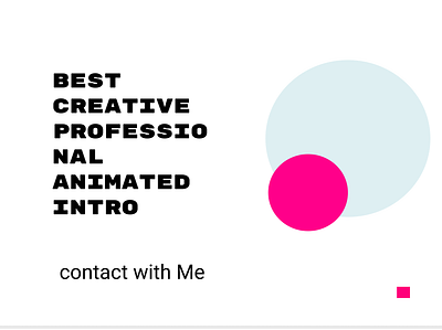 Best Creative Professional Animated Intro contact with me after effect animation best creative intro intro screen