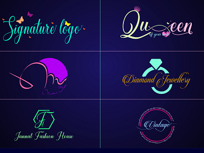 creative signature logo design