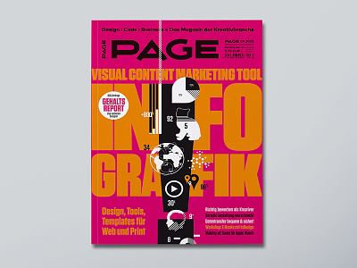 Page Cover – Info Graphic cover info graphic magazine pantone