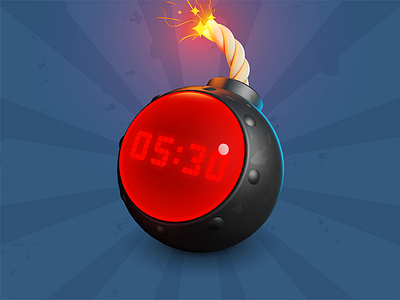 Bomb 3d art black bomb c4d cartoon cinema 4d design explosion game icon illustration render retro timer