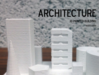 Architecture 3D Printed Building Poster photoshop