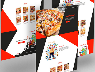 Landing Page design pizza ui uidesign ux uxdesign uxui