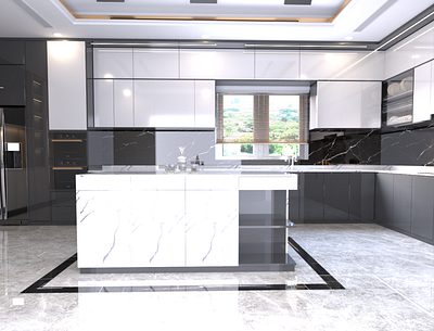 Kitchen - Interior design 3d architacture design interior interiordesign kitchen vray