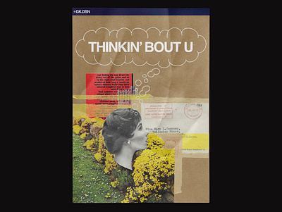 052 / Thinkin' bout You clean collage collage art collages commercial daily design dynamic editorial editorial layout illustration poster poster a day posteraday