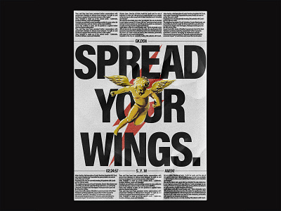 053 / Spread Your Wings clean commercial daily design dynamic editorial editorial layout poster poster a day posteraday