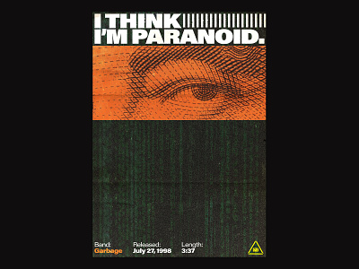 086 / I Think I'm Paranoid clean commercial daily design dynamic editorial editorial layout garbage poster poster a day posteraday