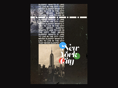 098 / What's it like to sleep in the city that never sleeps? clean commercial daily design dynamic editorial editorial layout poster poster a day posteraday