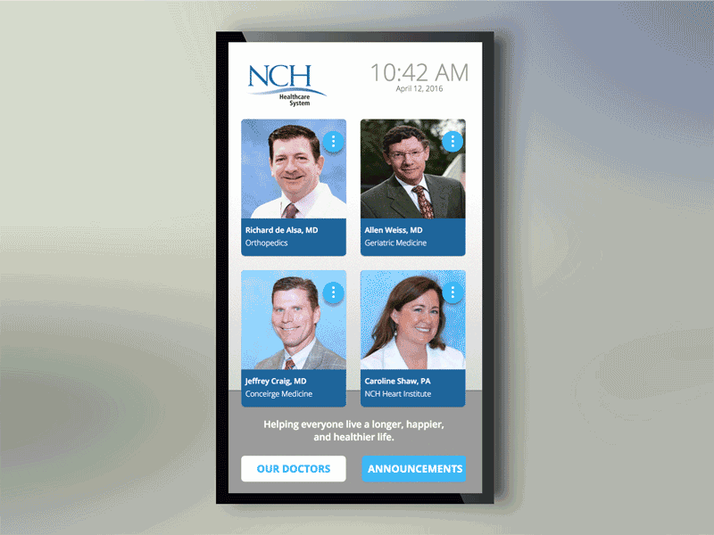 NCH Healthcare System Digital Signage