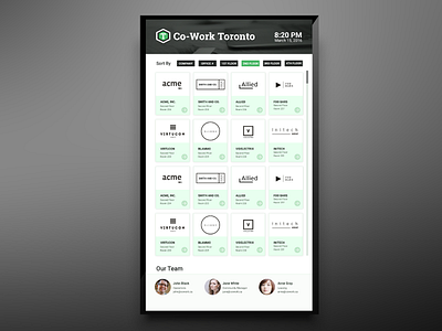 Rise Vision Standard Directory communication css digital signage directory display html information interactive material design