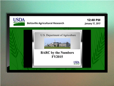 USDA Betsville Agricultural Research Digital Signage