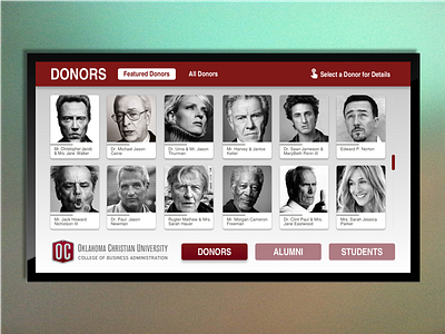 Oklahoma Christian University Interactive Donor Wall