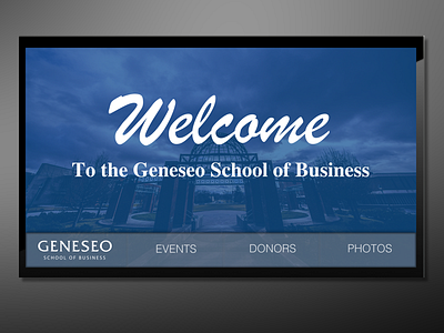 Geneseo School of Business Interactive Donor Wall
