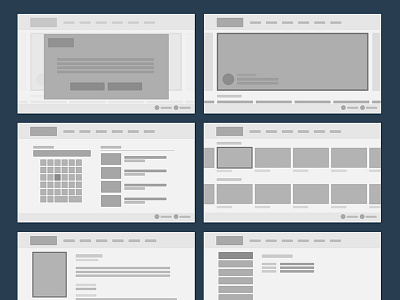 Smart TV application wireframes