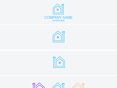 HOME REPAIR COMPANY LOGO app branding company creative design flat graphic design home icon illustrator logo logodesign logotype minimal modern new professional realestate simple web