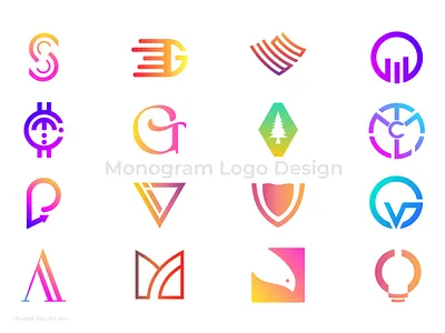 Monogram - Lettermark Logo Design Bundle 3d app branding comninationmark creative design flat graphic design icon illustration lettermarklogo logo logodesign logos logotype minimal monogramlogo new2022 ui vector