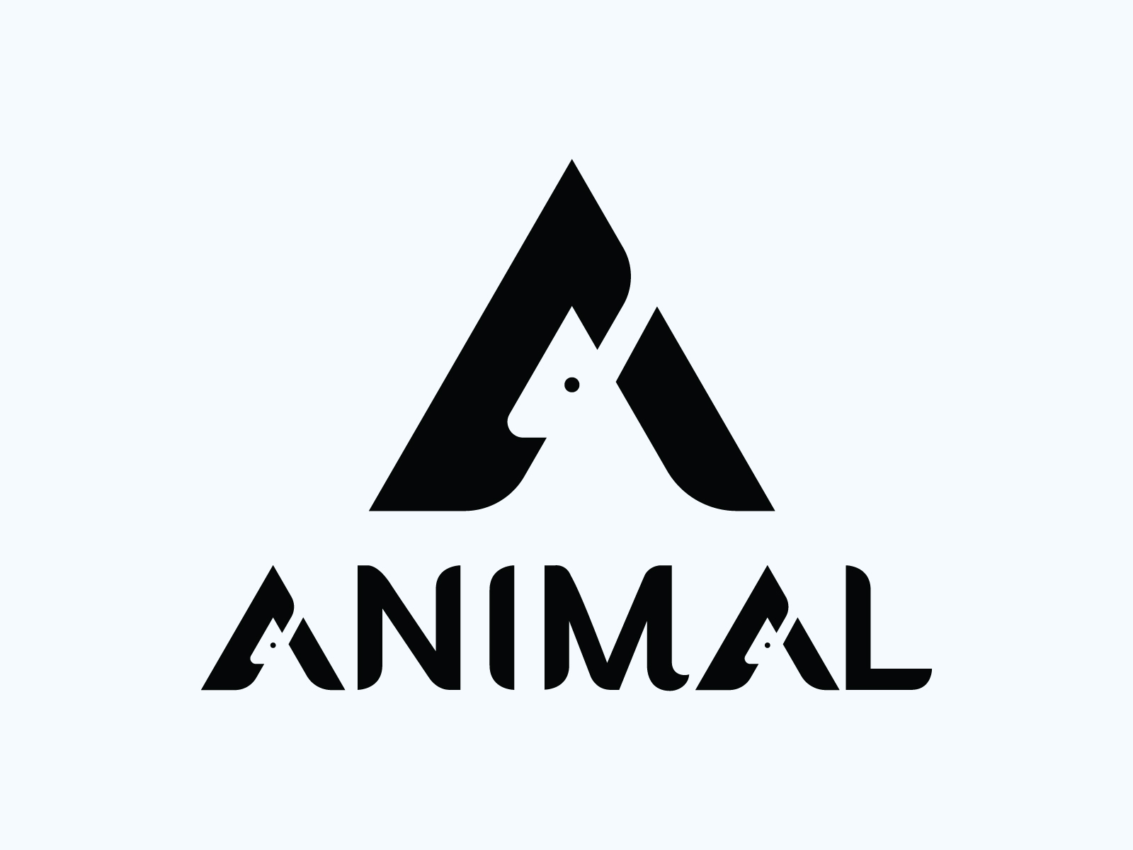 Animal Negative Space Logo Design_Best Logo Design Template by SANJOY ...