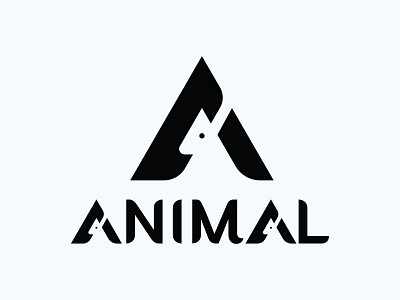 Animal Negative Space Logo Design_Best Logo Design Template