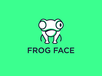 FROG FACE Pictorial logo design