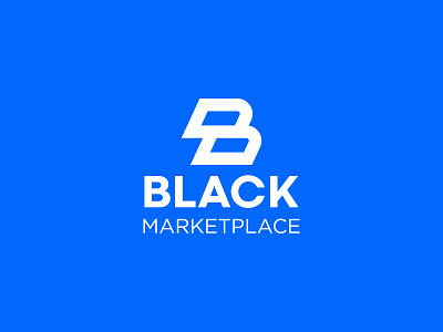 Black Marketplace Monogram Logo Design