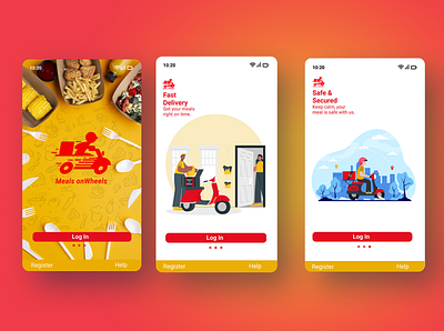 Pre Onboarding Screen for food Mobile App