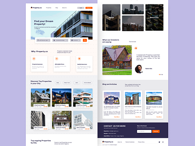 Real Estate Landing page design landing page real estate ui ui design