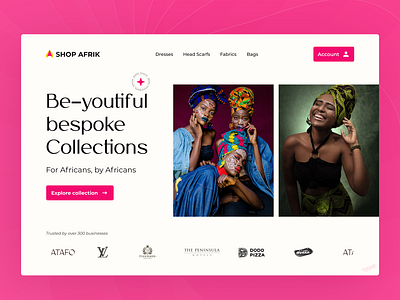 African Fashion Store animation branding graphic design motion graphics ui