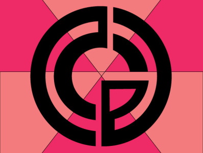 G + P logo design illustration typography