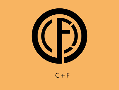 C + F font logo design icon illustration logo typography